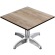 CPBL | Kompakt salongbord | B:D:H 60 x 60 x 42 cm | Eik / aluminium | Sammenleggbar | Ekstra vekt