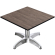 CPBL | Kompakt salongbord | B:D:H 60 x 60 x 42 cm | Wenge / aluminium | Ekstra vekt