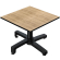 CPBC | Tavolo da salotto compatto | L:P:H 70 x 70 x 42 cm | rovere / alluminio | pieghevole | peso aggiuntivo