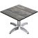 CPBL | Compact Loungetisch | B:T:H 70 x 70 x 42 cm | Rustikal Kiefer / Aluminium | Zusatzgewicht