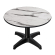 CPBL | Compact lounge table | Ø:H 60 x 42 cm | vit marmor / aluminium svart | extra vikt