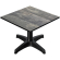 CPBL | Compacte loungetafel | B:D:H 70 x 70 x 42 cm | Rustiek grenen / aluminium | Inklapbaar | Extra gewicht