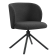Ava | Chaise d'hôtel | Gris foncé | Tissu en peluche | Base pivotante