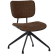Valerie | Bistro-stol | Brun | Tyg/Textil | Rattan Ek | Swivelfot