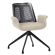 Romy | Silla de bistró | Beige | Tela Teddy | Roble ratán | Base giratoria