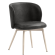 Ava | Hotel Chair | Black | Leather | White Frame