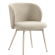 Ava | Silla de hotel | Beige | Tela Teddy | Estructura blanca