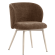 Ava | Hotel Chair | Brown | Fabric/Textile | White Frame