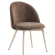 Hailey | Hotel Chair | Brown | Velvet | White Frame