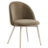 Hailey | Hotellstolpe | Taupe | Samt | Ramme Hvit