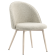 Hailey | Hotellstol | Beige | Teddystoff | Rammen Hvit