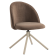 Hailey | Hotel Chair | Brown | Velvet | Swivel Base | White Frame