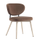 Yara | Hotel Chair | Brown | Velvet | Frame White