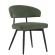 Sara | Chaise de hôtel | Vert | Velours | Structure blanche