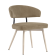 Sara | Hotellstolpe | Taupe | Samt | Ramme Hvit
