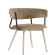 Elin | Chaises d'hôtel | Taupe | Velours | Structure blanche