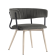 Elin | Silla de Hotel | Gris | Terciopelo | Estructura Blanca