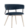 Elin | Silla para hotel | Azul | Terciopelo | Marco Blanco