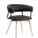 Elin | Hotelstol | Sort | Læder | Stel Hvid