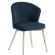 Lynn | Hotelstoel | Blauw | Fluweel | Frame Wit