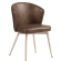 Lynn | Hotelstoel | Bruin | Leder | Frame Wit