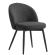 Lily | Hotel Chair | Dark Gray | Teddy Fabric