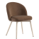 Lily | Hotel Chair | Brown | Velvet | Frame White