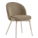 Lily | Hotellstol | Taupe | Samt | Ramme Hvit