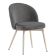 Lily | Hotel Chair | Gray | Velvet | Frame White