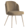 Hannah | Hotel Stuhl | Taupe | Samt | Gestell Weiß