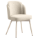 Hannah | Chaise d'hôtel | Beige | Tissu teddy | Structure blanche