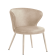Isabella | Hotel Stuhl | Beige | Leder | Gestell Weiß
