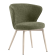 Isabella | Fauteuil Hotel | Vert | Tissu/Textile | Structure Blanc