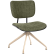 Valerie | Krzesło Bistro | Zielony | Tkanina / Textil | Rattan Czarny | Obrotowe Białe