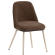 TINA | Hotel Stuhl | Textil/Stoff | Braun | Gestell: Weiß | Drehfunktion