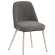 TINA | Hotel Stuhl | Textil/Stoff | Grau | Gestell: Weiß | Drehfunktion