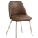 TINA | Hotel Chair | Leather | Brown | Frame: White | Swivel Function