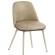 TINA | Hotel Chair | Leather | Beige | Frame: White | Swivel Function