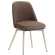 TINA | Hotellstol | Samt | Brun | Ramme: Hvit | Svingfunksjon