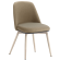 TINA | Hotellstol | Samt | Taupe | Ramm: Hvit | Svingfunksjon