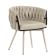 MARIS | Hotel Chair | Teddy Fabric | Beige | Frame: White | Swivel Function