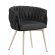 MARIS | Hotel Chair | Teddy Fabric | Dark Gray | Frame: White | Swivel Function