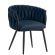 MARIS | Fauteuil d'hôtel | Velours | Bleu | Rotation