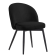Lily | Hotel Stuhl | Schwarz | Samt | Gestell Schwarz