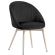 Lauren | Hotelstoel | Zwart | Fluweel | Frame Wit