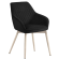 Eva | Hotellstol | Svart | Sammet | Ram Vit
