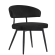 Sara | Chaise de hôtel | Noir | Velours | Structure noire