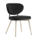 Yara | Chaise de hôtel | Noir | Velours | Structure blanche