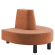 Schmidt F | Gastro Boot Bench | Height: 100 cm | Orange | Smooth | Velvet