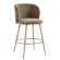 AVA | Hotel Barhocker | Taupe | Samt | Gestell Weiß